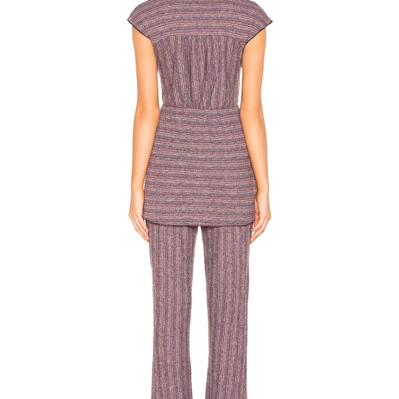 FREE PEOPLE In Your Eyes Pant Suite Set Blue Combo - Picture 7 of 8